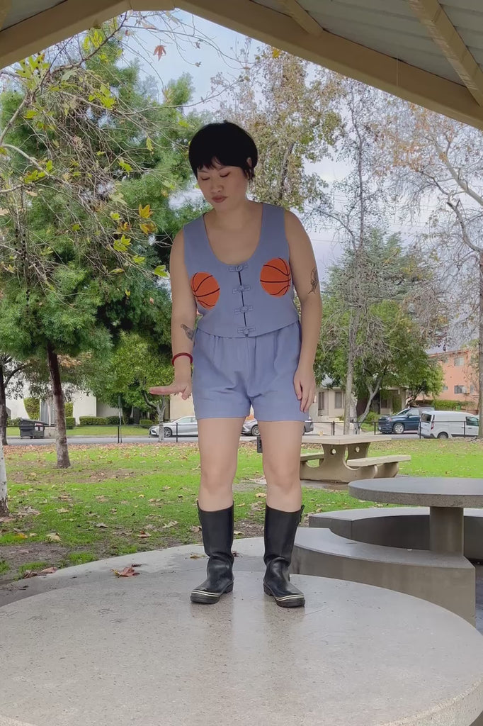 Trish is wearing M/L