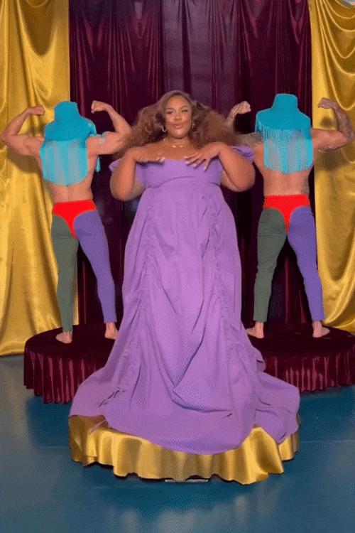 Adjustable lengths Purple Gown